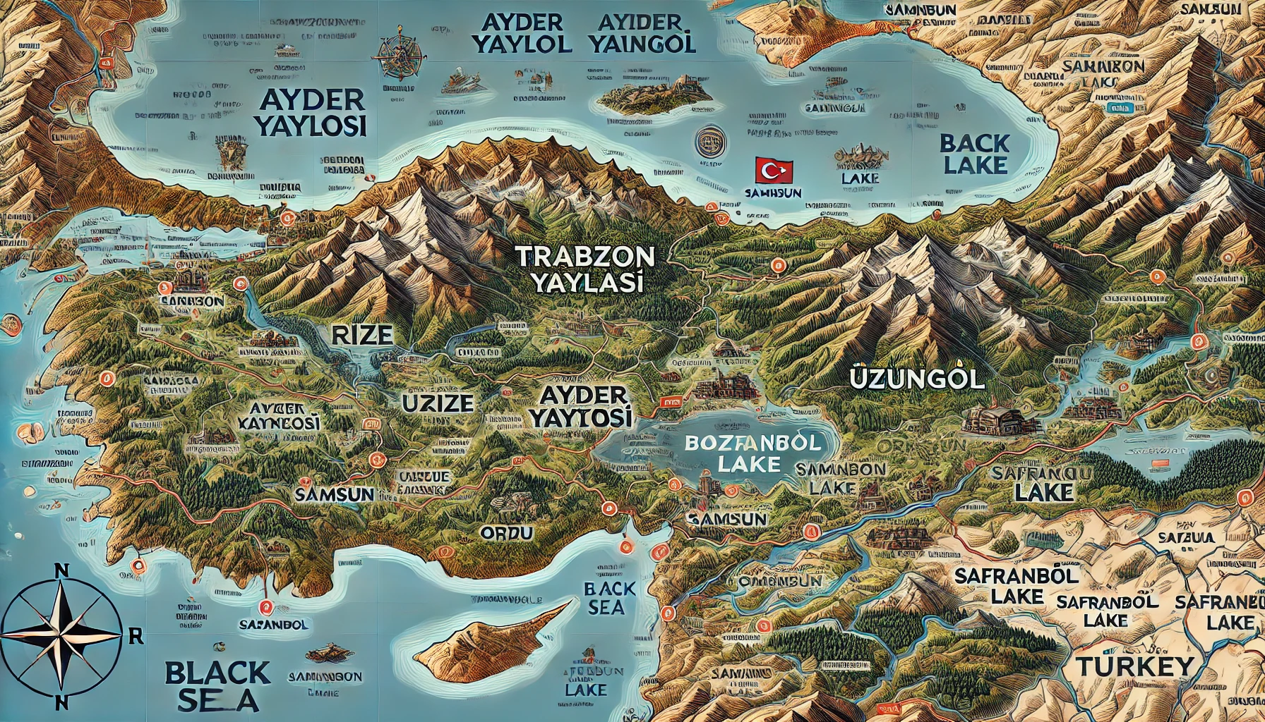 خريطة الشمال التركي