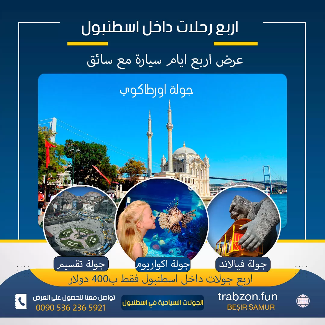اربع رحلات داخل اسطنبول, جولات سياحية في اسطنبول