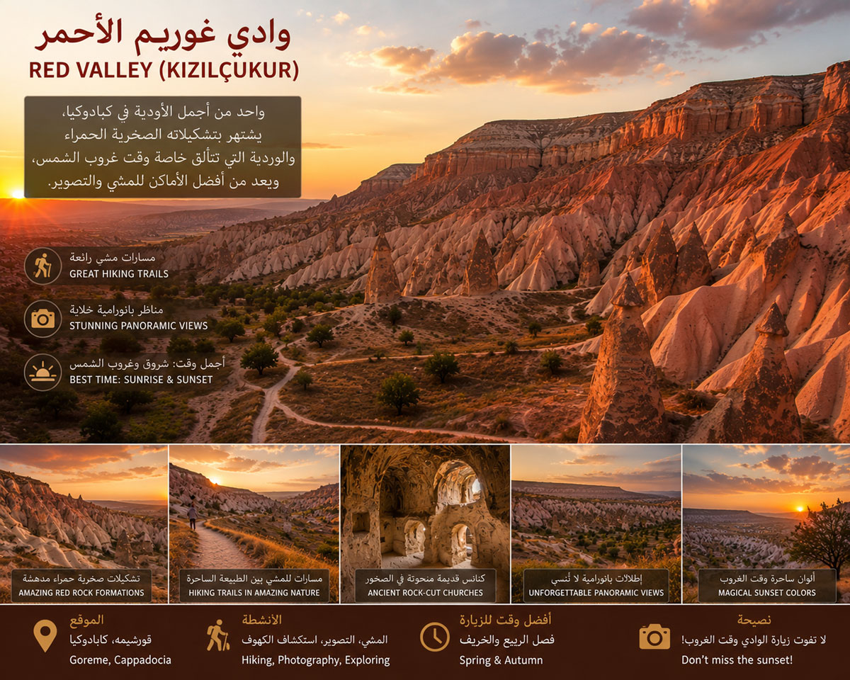 وادي غوريم الأحمر (Red Valley), السياحة في تركيا